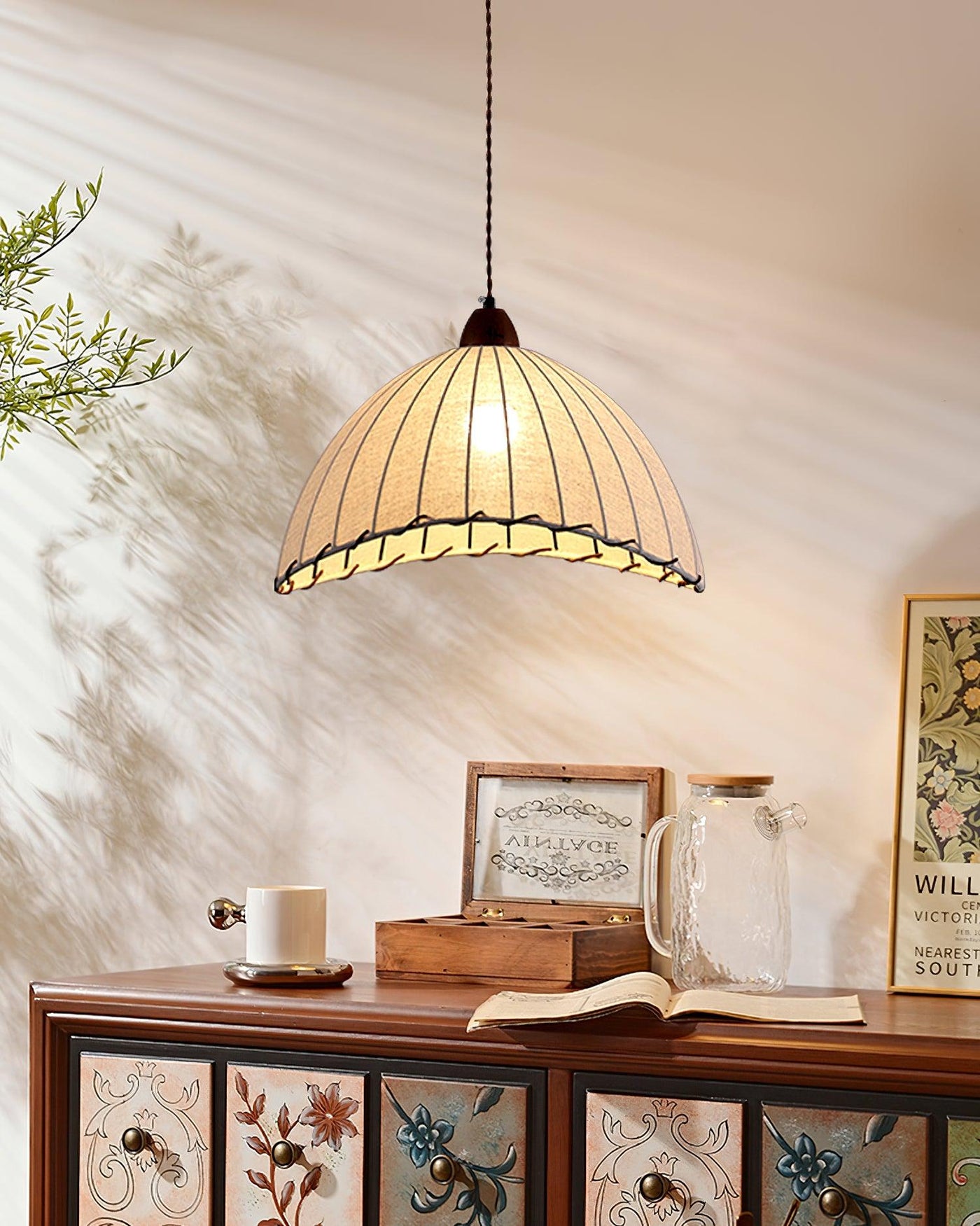 Delira Hanglamp Stoffen Ronde Plooien