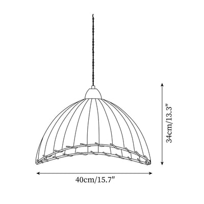 Delira Hanglamp Stoffen Ronde Plooien