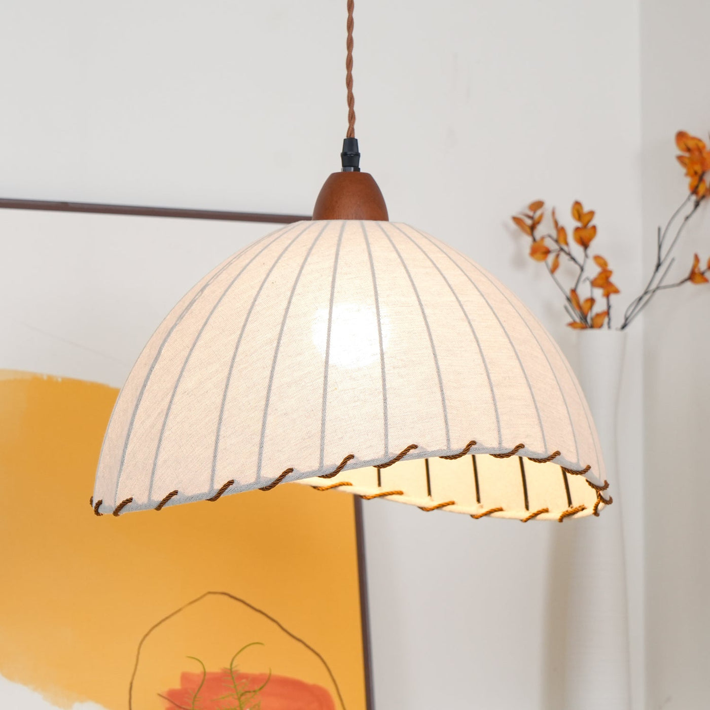 Delira Hanglamp Stoffen Ronde Plooien