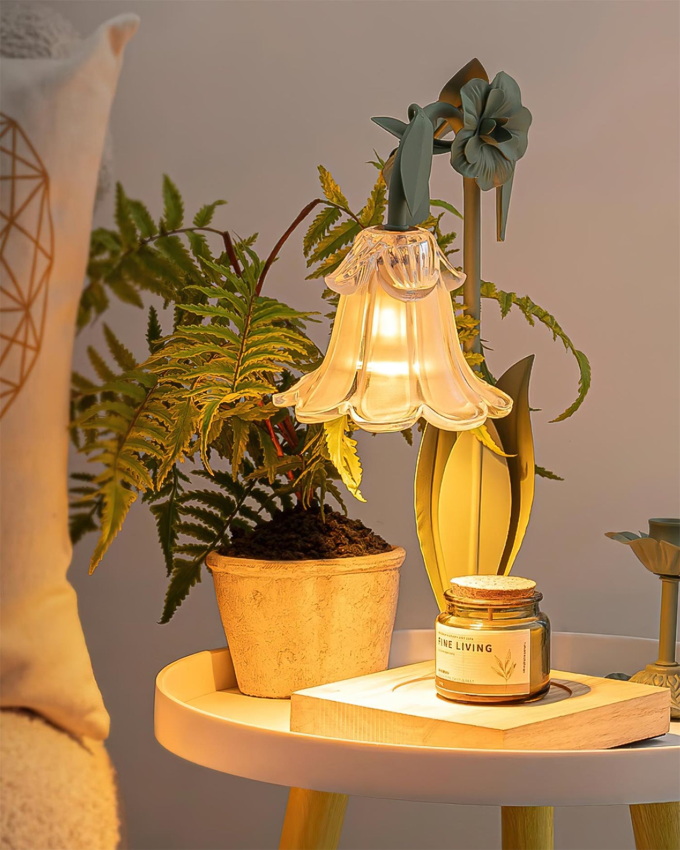 Delira Tafellamp Bloemvorm Kaarsverwarmer