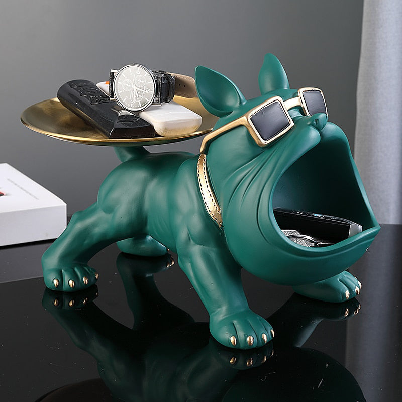 Delira Beeld Bodybuilder Bulldog Opbergdecoratie