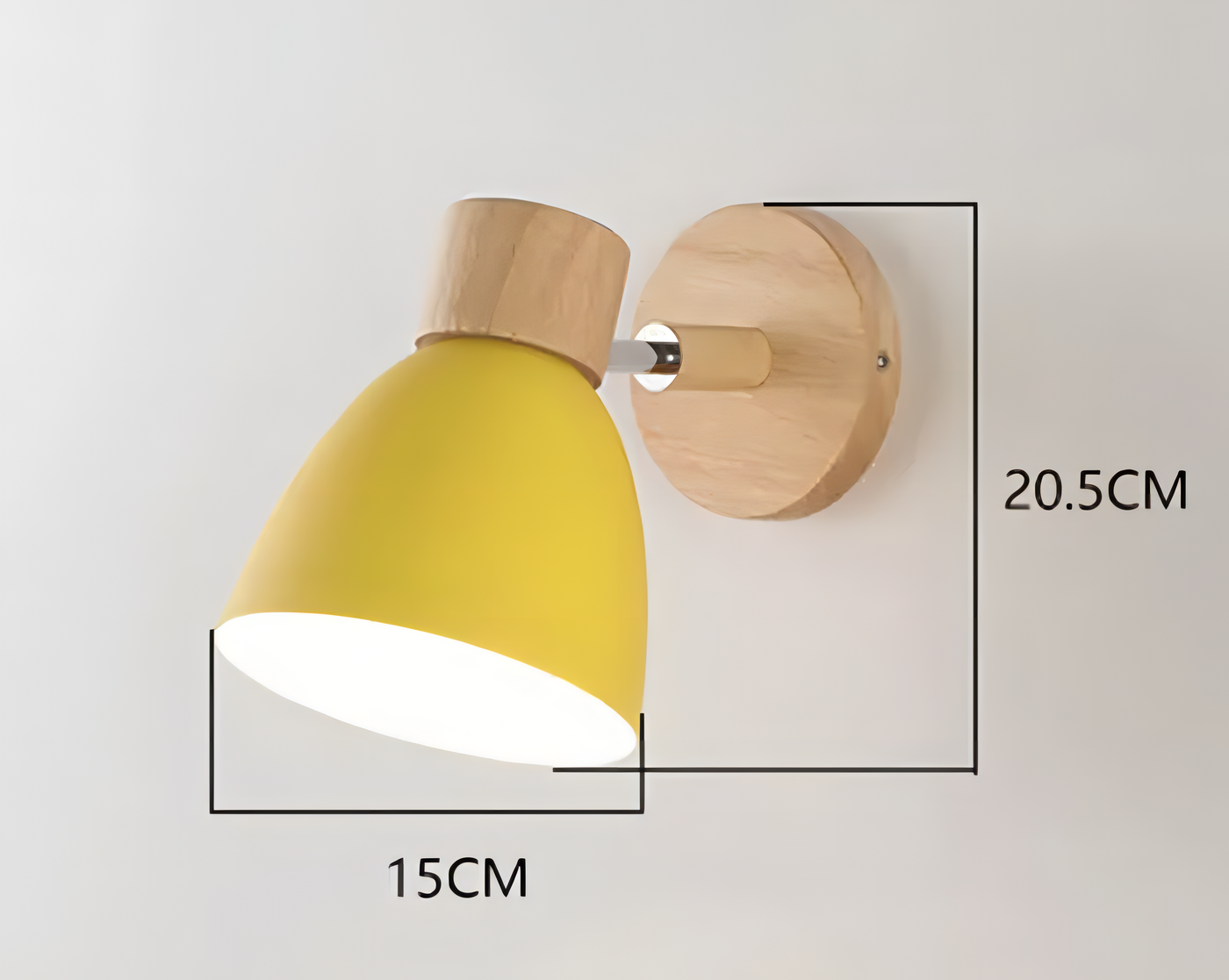 Delira Wandlamp Hout Metaal met Trekkoord