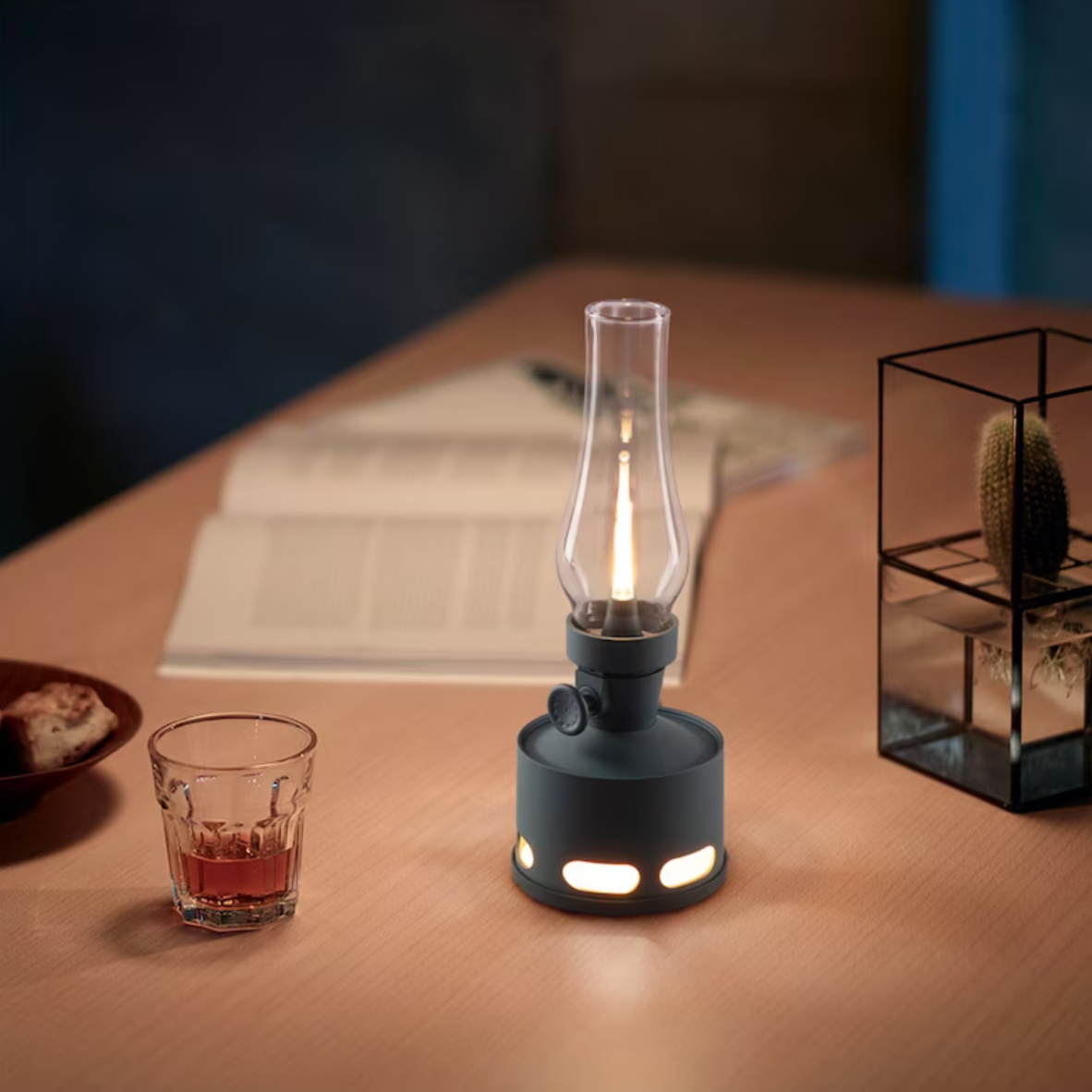 Delira Tafellamp Vintage LED Lantaarn Oplaadbaar