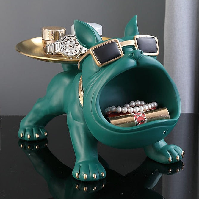 Delira Beeld Bodybuilder Bulldog Opbergdecoratie