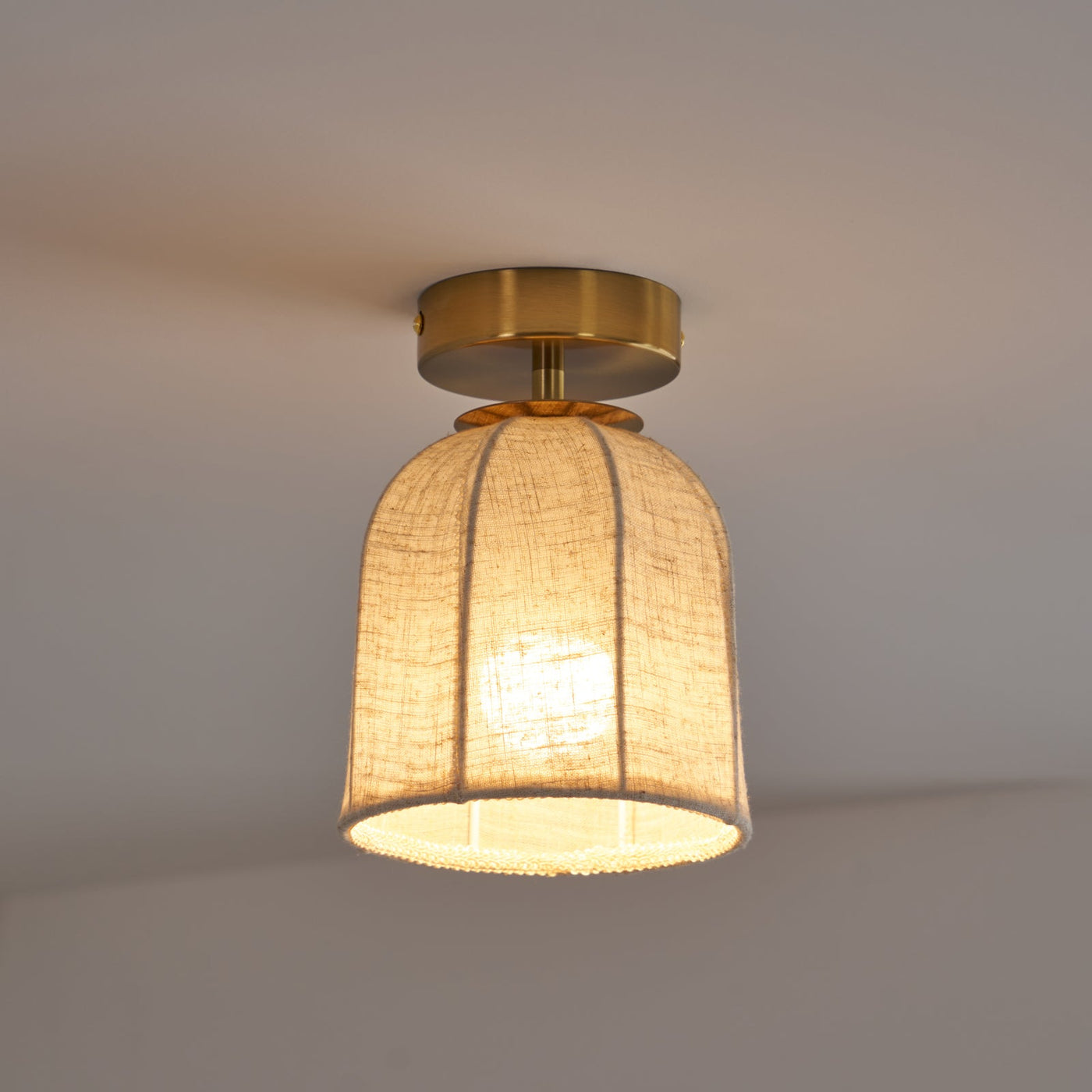 Delira Plafondlamp Met Linnen Kap