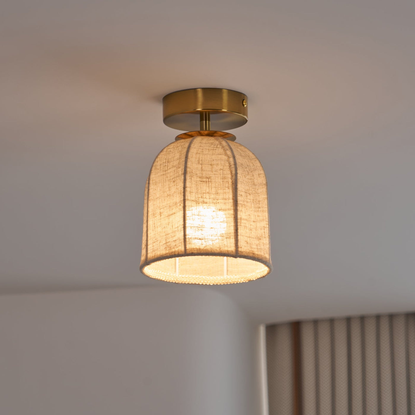 Delira Plafondlamp Met Linnen Kap