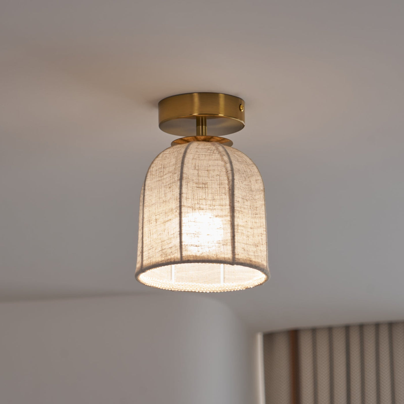 Delira Plafondlamp Met Linnen Kap