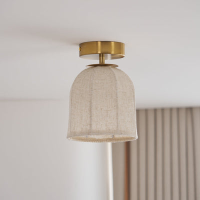 Delira Plafondlamp Met Linnen Kap