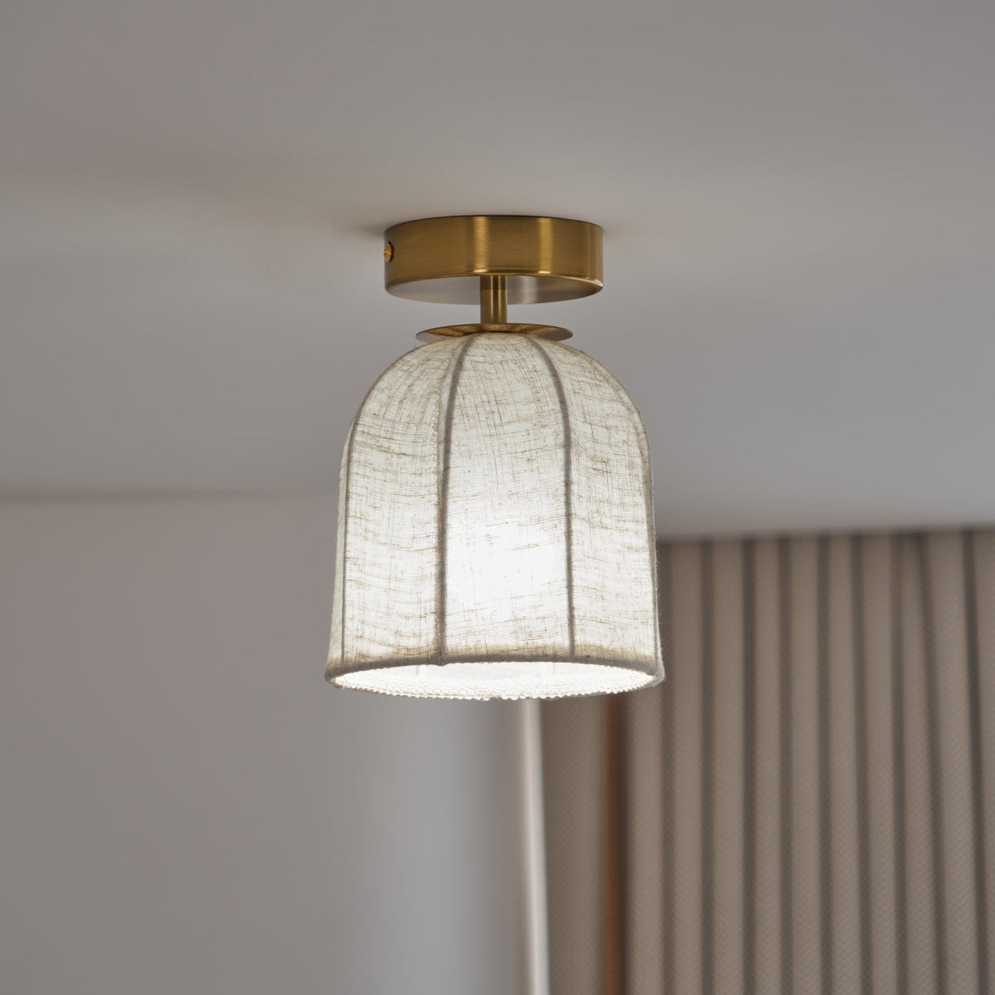 Delira Plafondlamp Met Linnen Kap