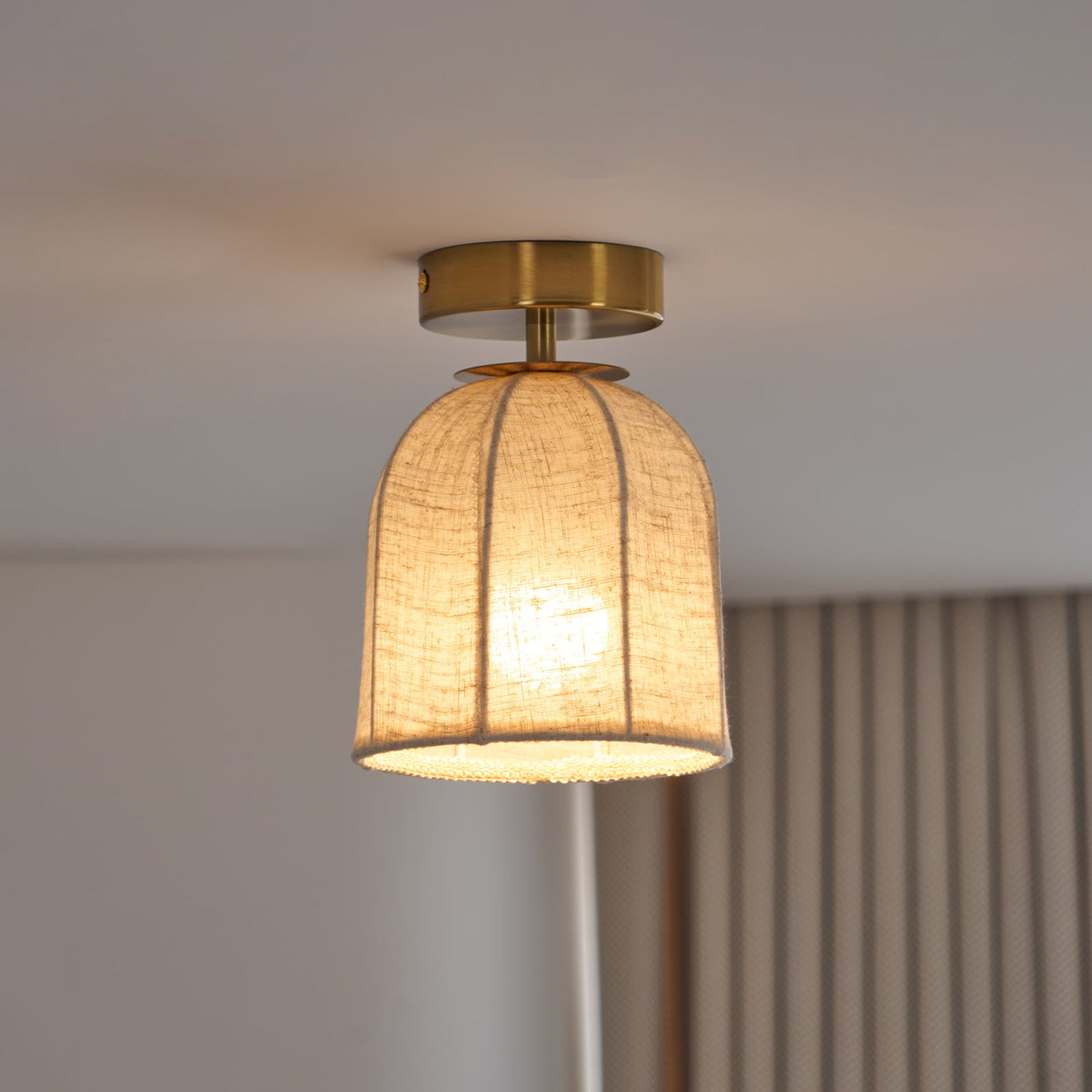 Delira Plafondlamp Met Linnen Kap