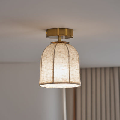 Delira Plafondlamp Met Linnen Kap