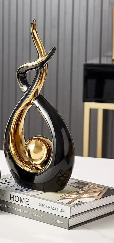 Delira Sculptuur Keramiek Goud Abstract Design