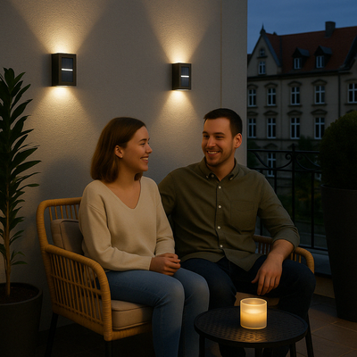 Delira Solar Wandlamp Buiten Warm Licht