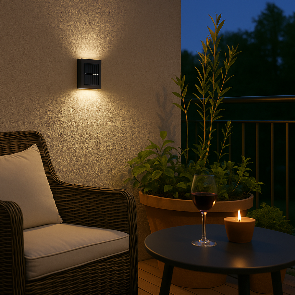 Delira Solar Wandlamp Buiten Warm Licht