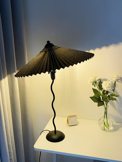 Delira Tafellamp Geplooide Kap Gouden Stijl
