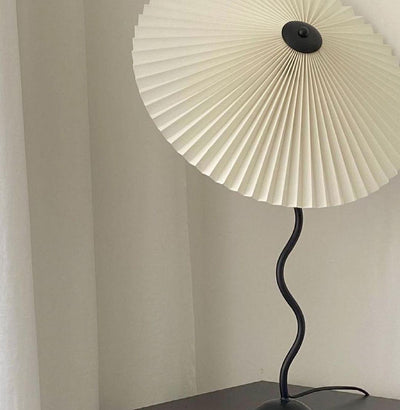 Delira Tafellamp Geplooide Kap Gouden Stijl