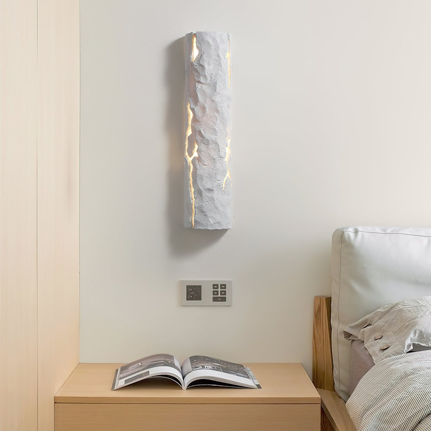 Delira Wandlamp Met Steenstructuur
