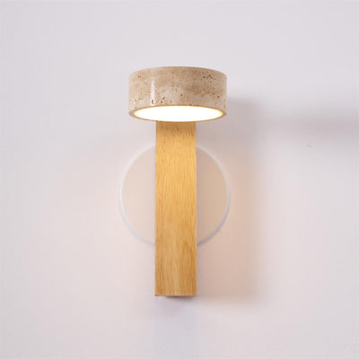 Delira Wandlamp Travertin Houten Design