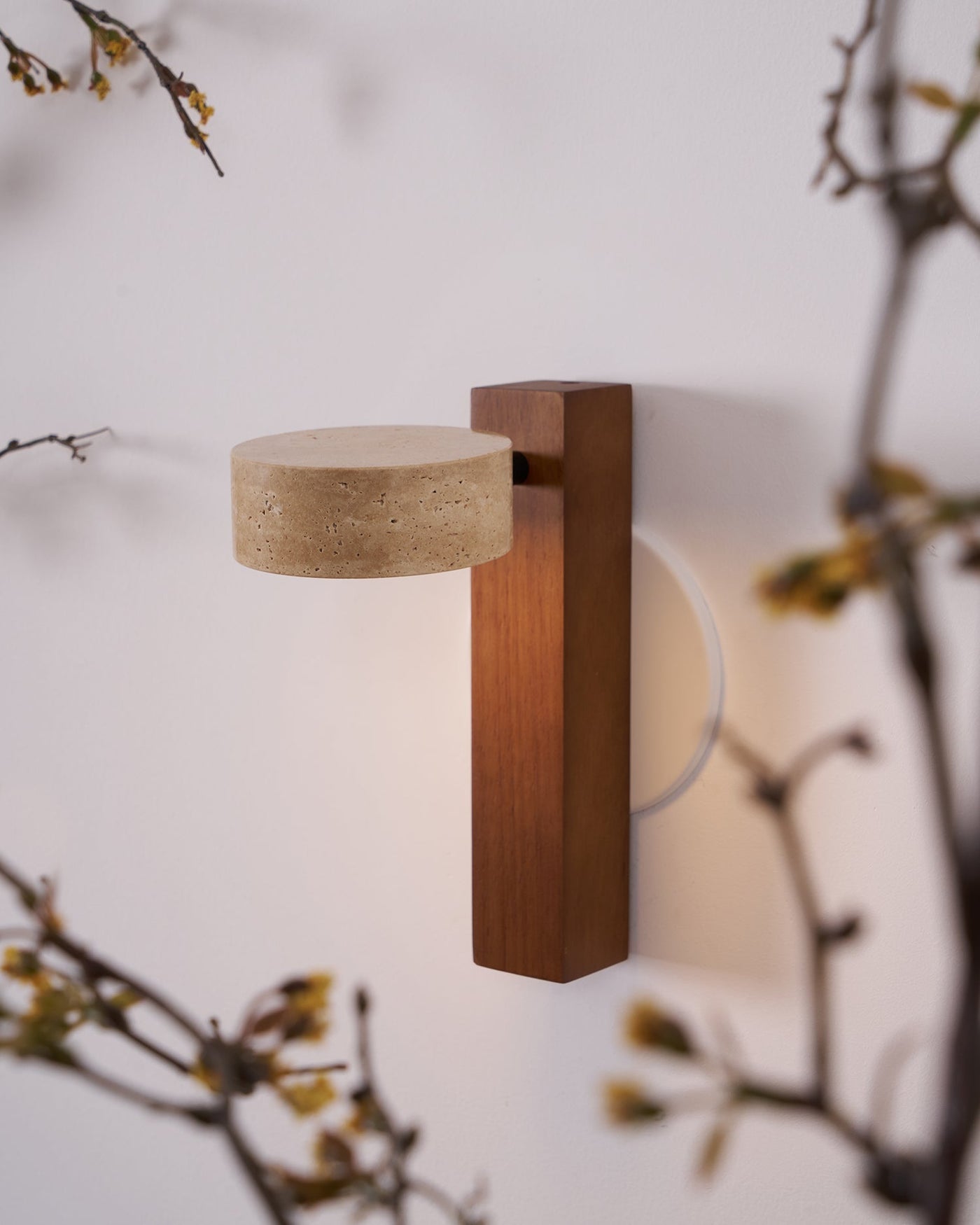 Delira Wandlamp Travertin Houten Design