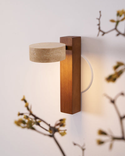 Delira Wandlamp Travertin Houten Design
