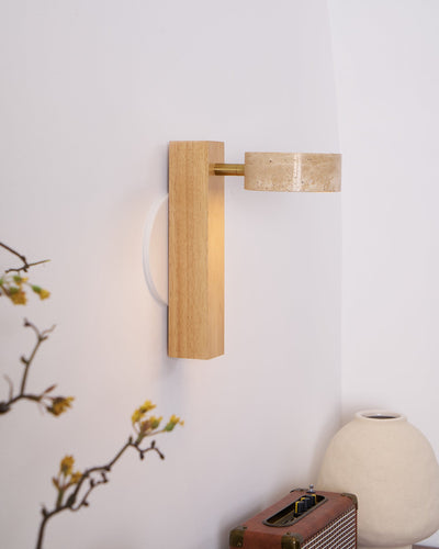 Delira Wandlamp Travertin Houten Design