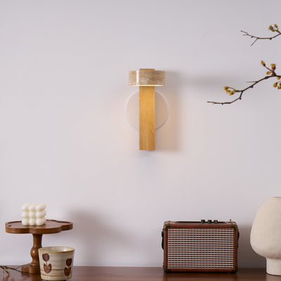 Delira Wandlamp Travertin Houten Design