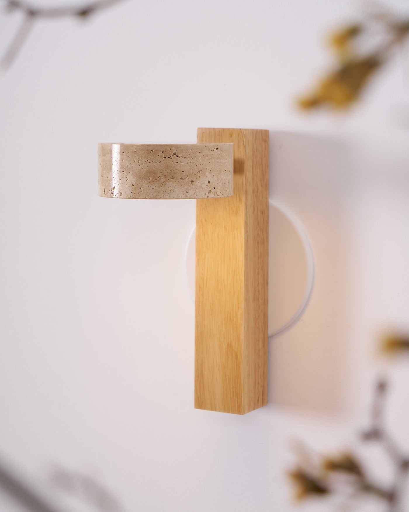 Delira Wandlamp Travertin Houten Design