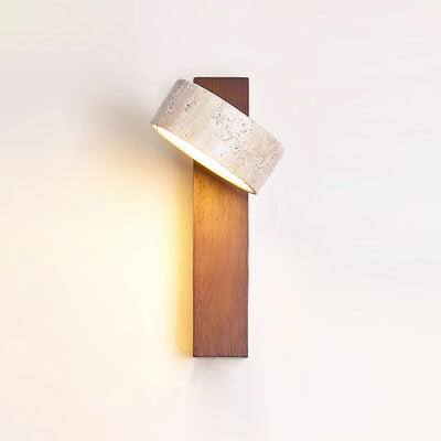 Delira Wandlamp Travertin Houten Design