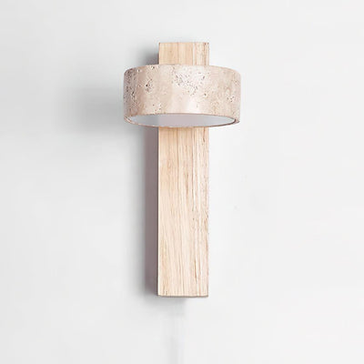 Delira Wandlamp Travertin Houten Design