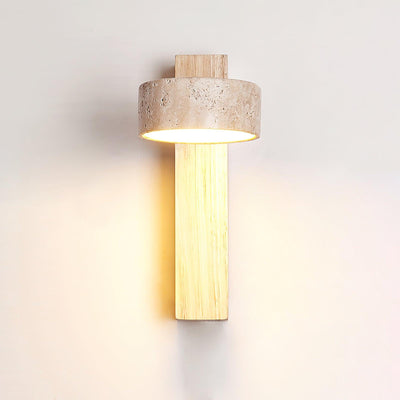 Delira Wandlamp Travertin Houten Design