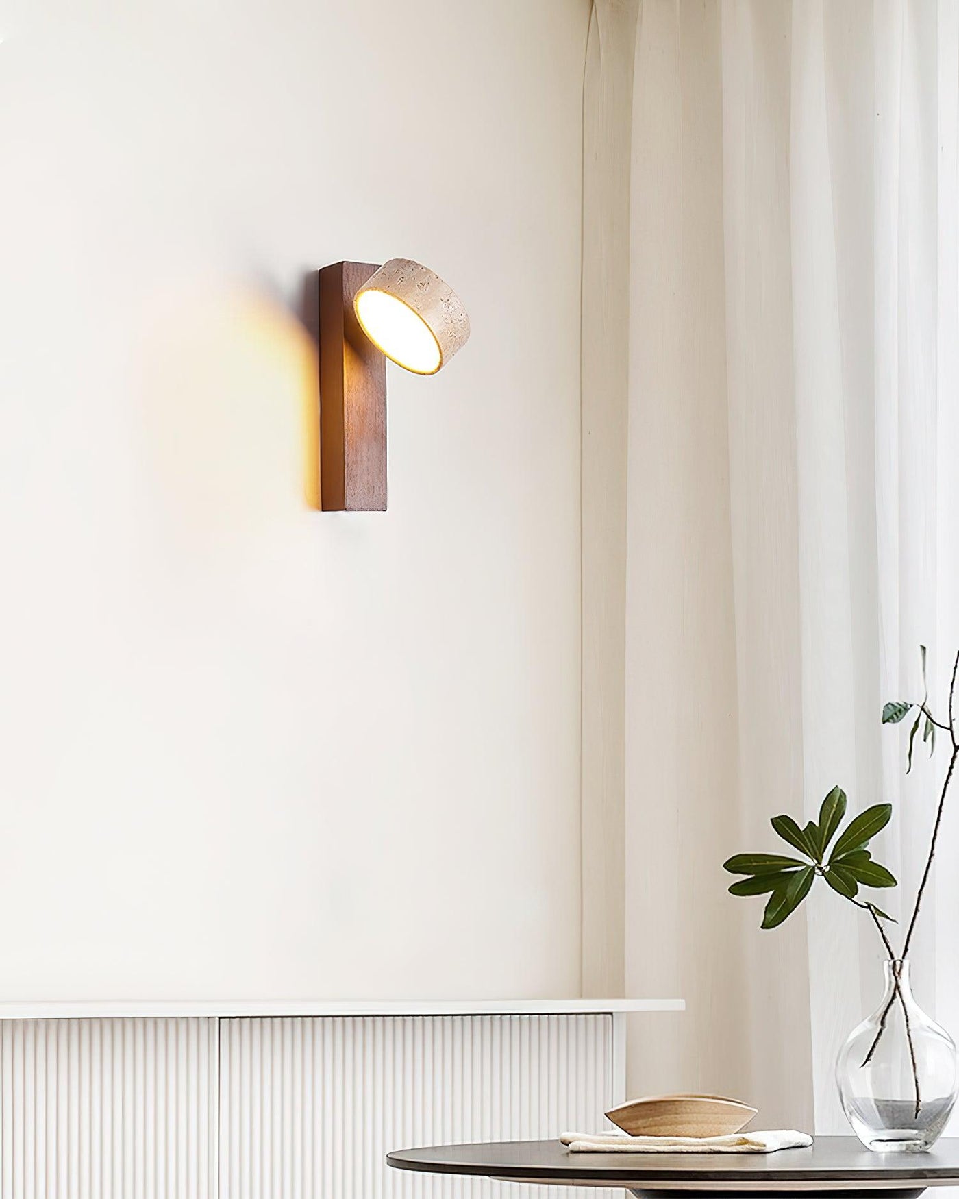 Delira Wandlamp Travertin Houten Design