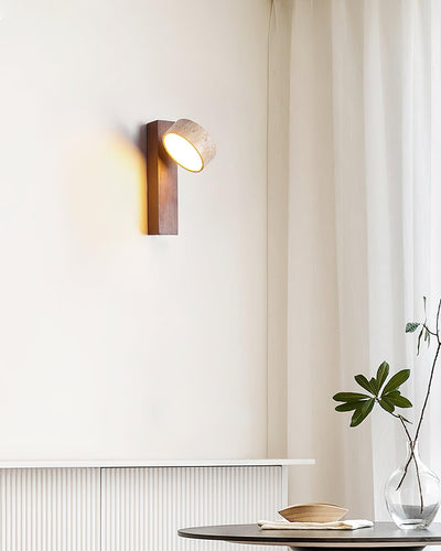 Delira Wandlamp Travertin Houten Design