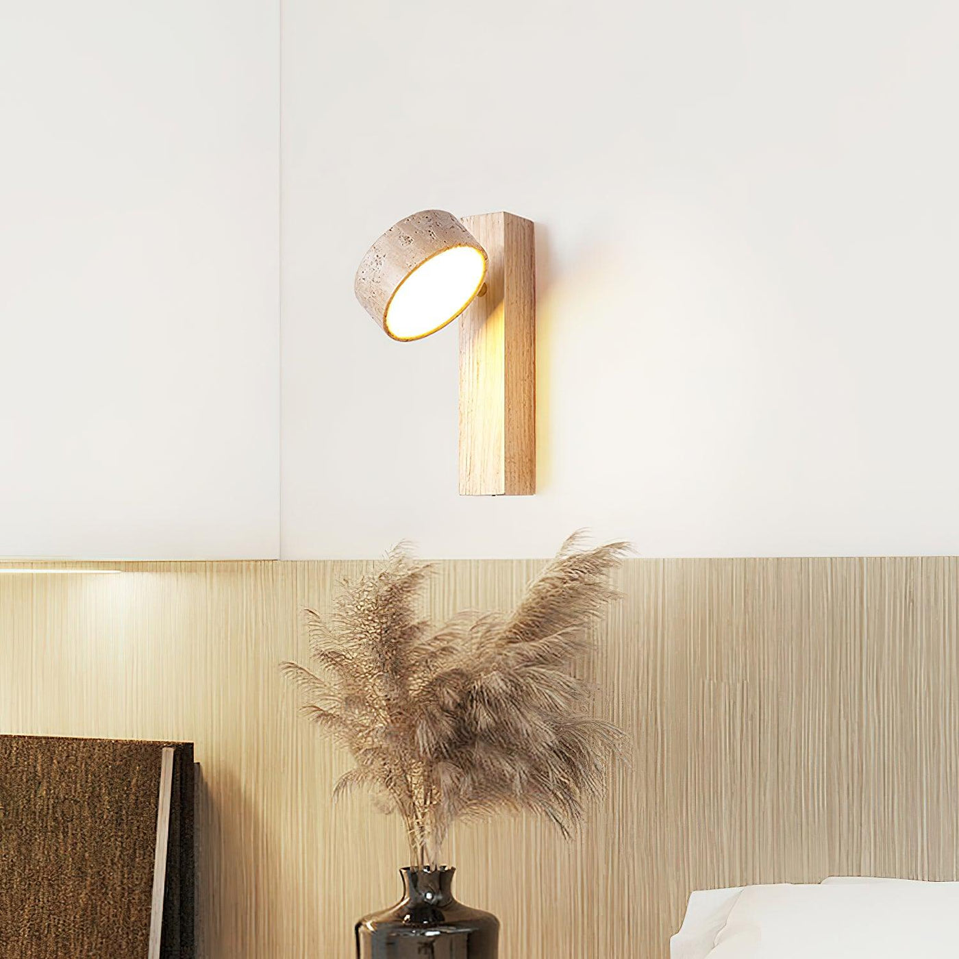 Delira Wandlamp Travertin Houten Design