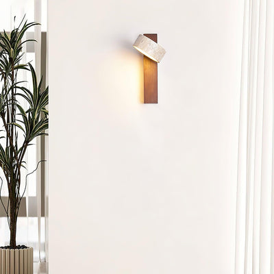 Delira Wandlamp Travertin Houten Design