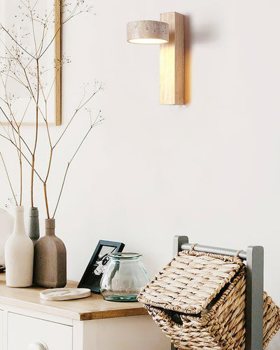 Delira Wandlamp Travertin Houten Design