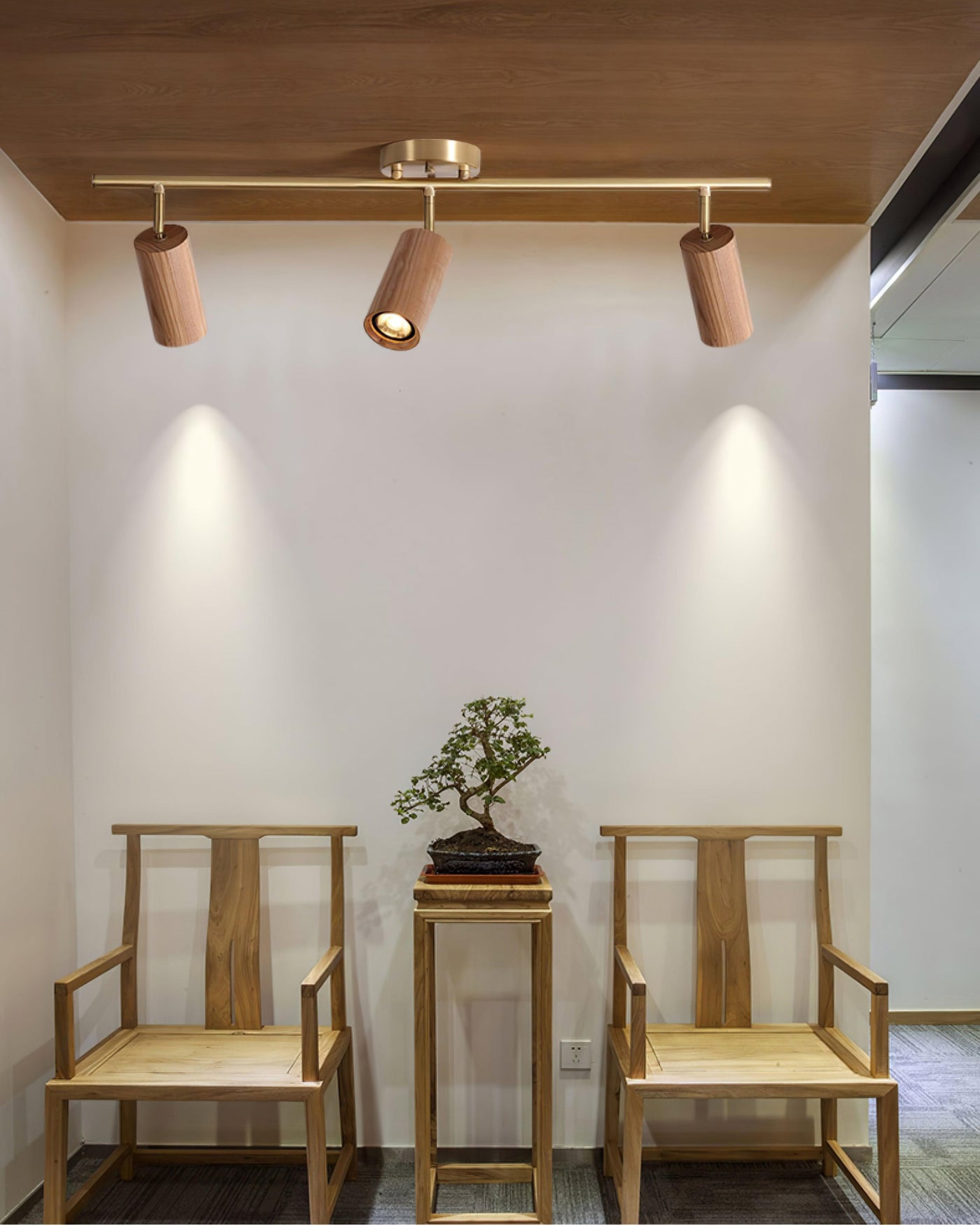 Delira Plafondlamp Verstelbaar Houtdesign