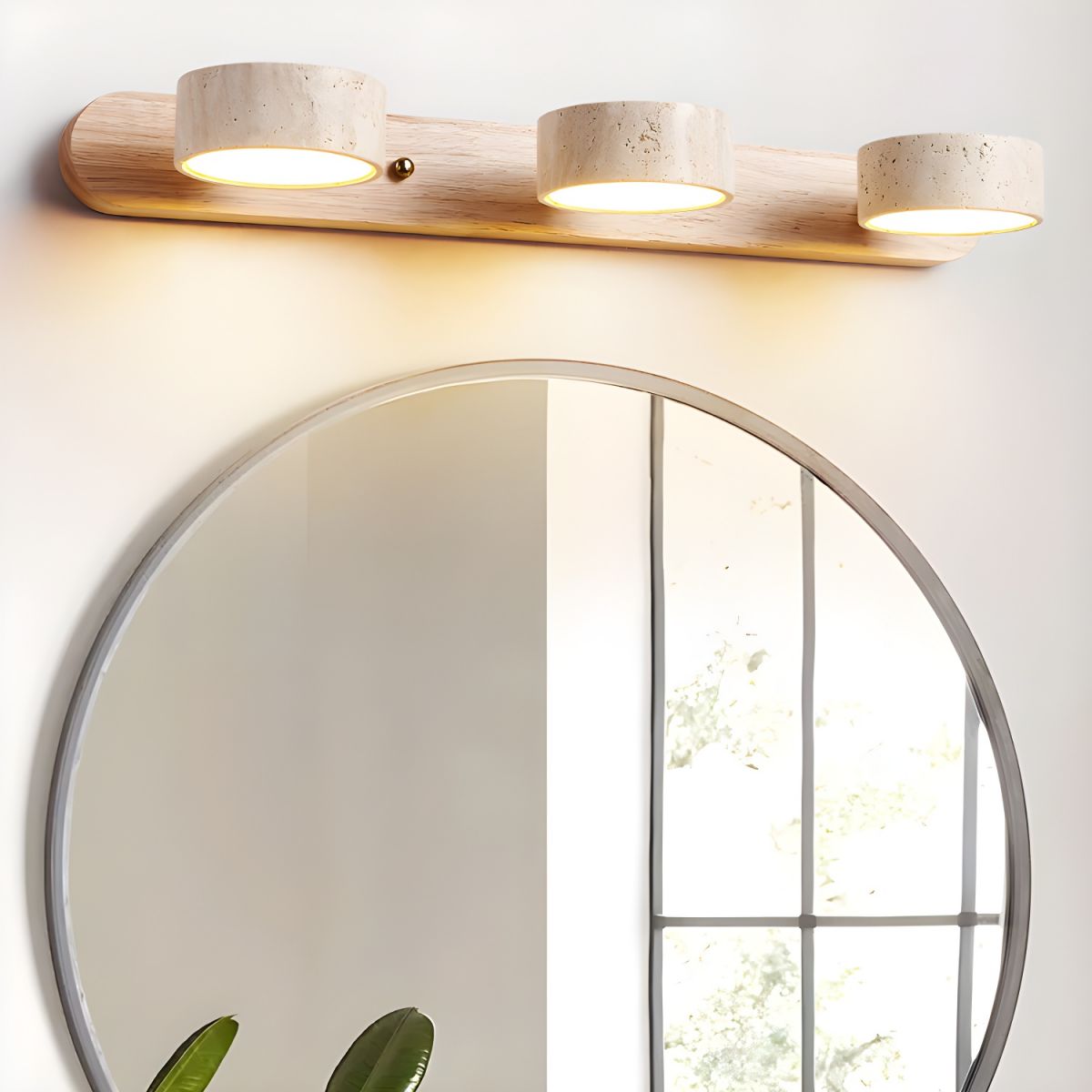 Delira Wandlamp Travertin Hout Duo Design