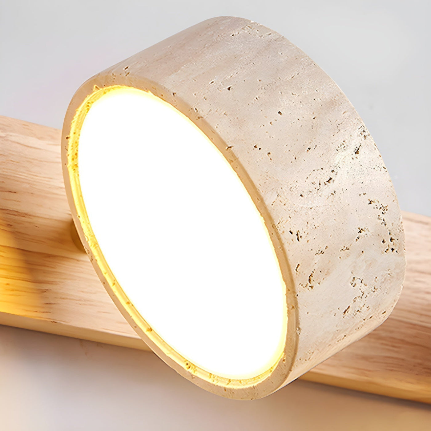 Delira Wandlamp Travertin Hout Duo Design