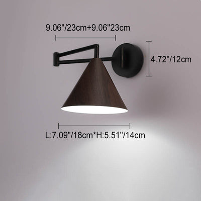 Delira Wandlamp Houtlook Kegelarm Design