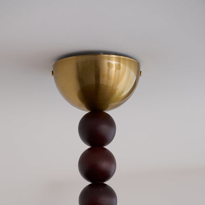 Delira Plafondlamp Walnoot Hout en Alabasterlook