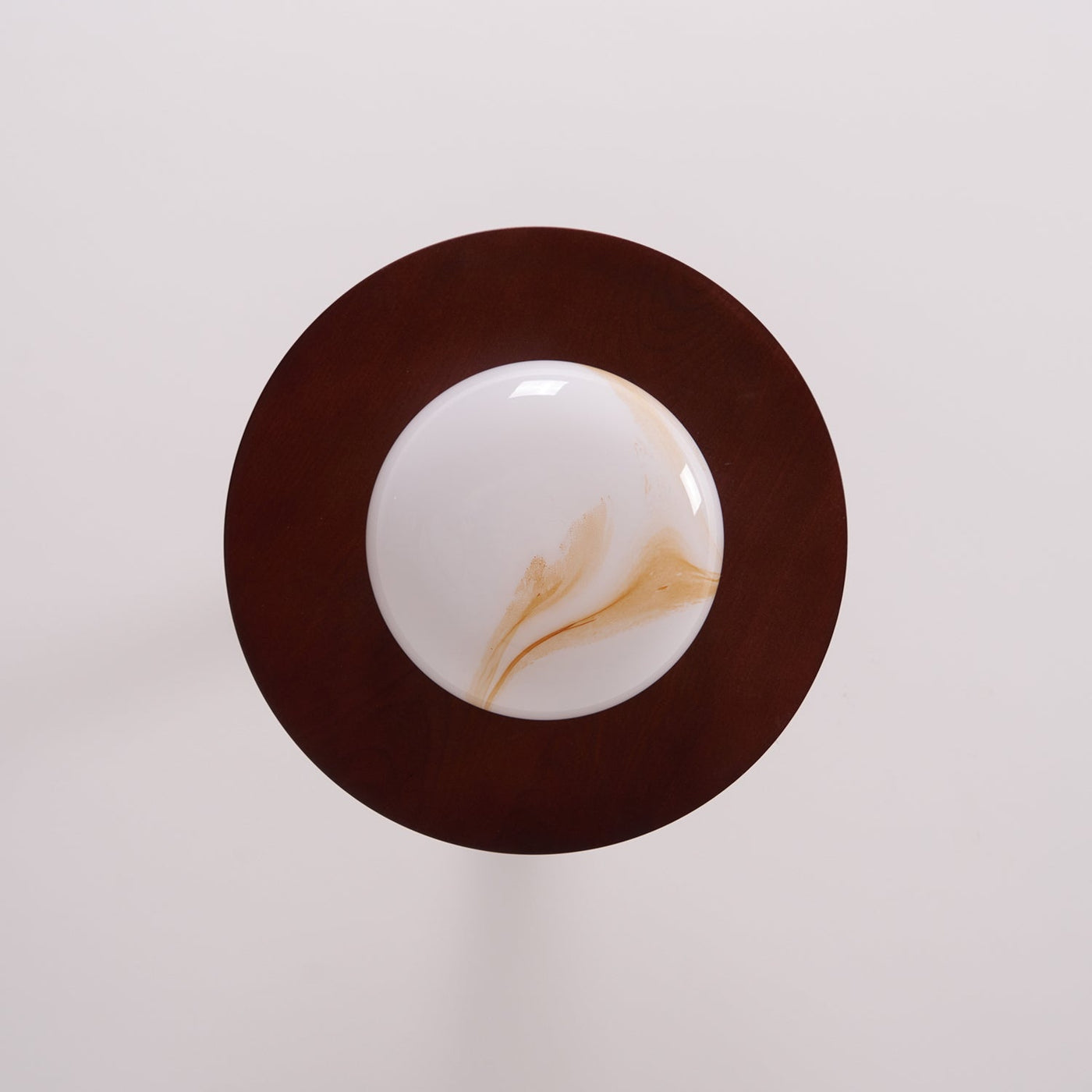 Delira Plafondlamp Walnoot Hout en Alabasterlook