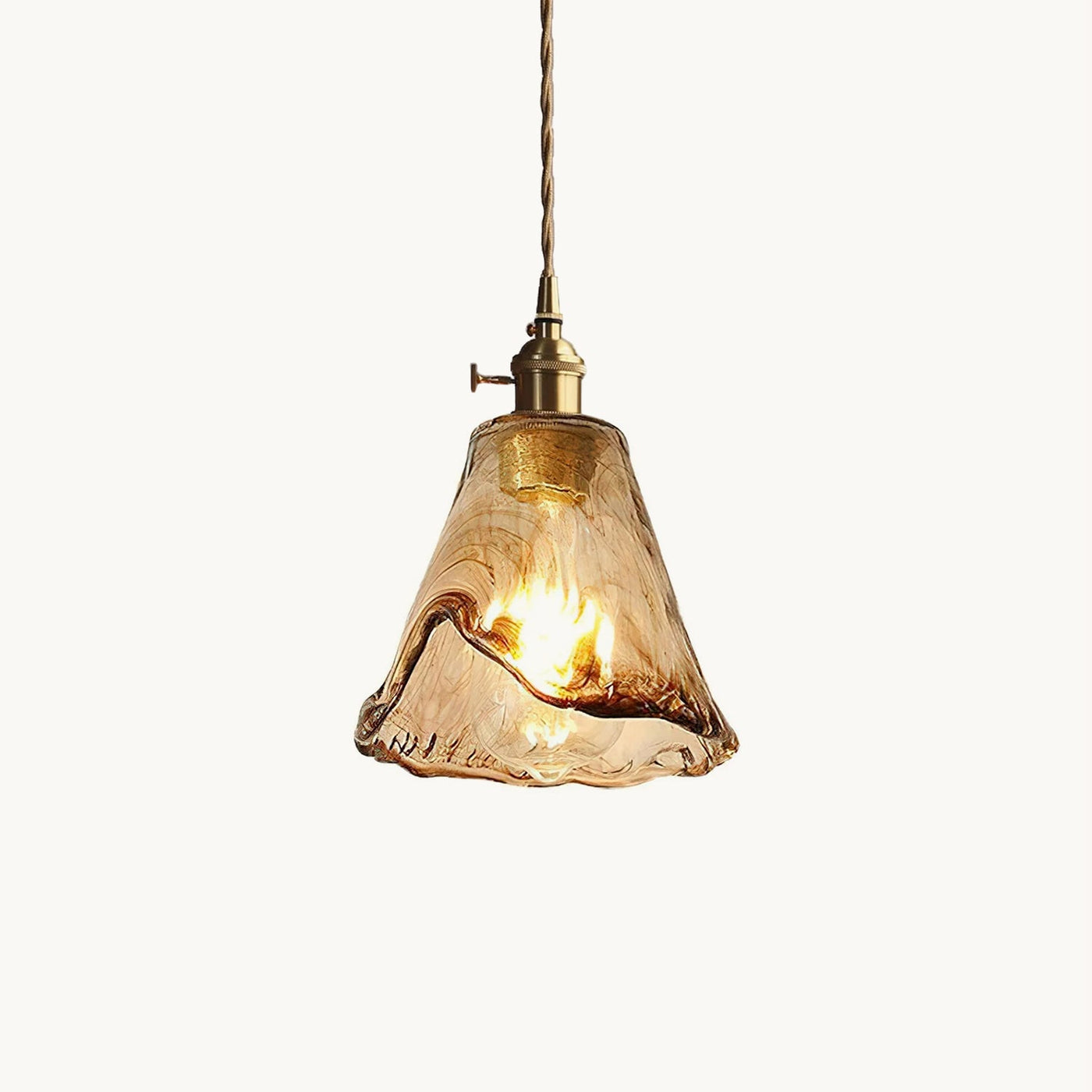 Delira Hanglamp Glas Messing Vintage