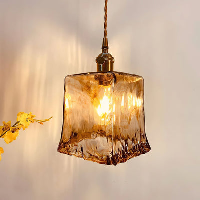 Delira Hanglamp Glas Messing Vintage