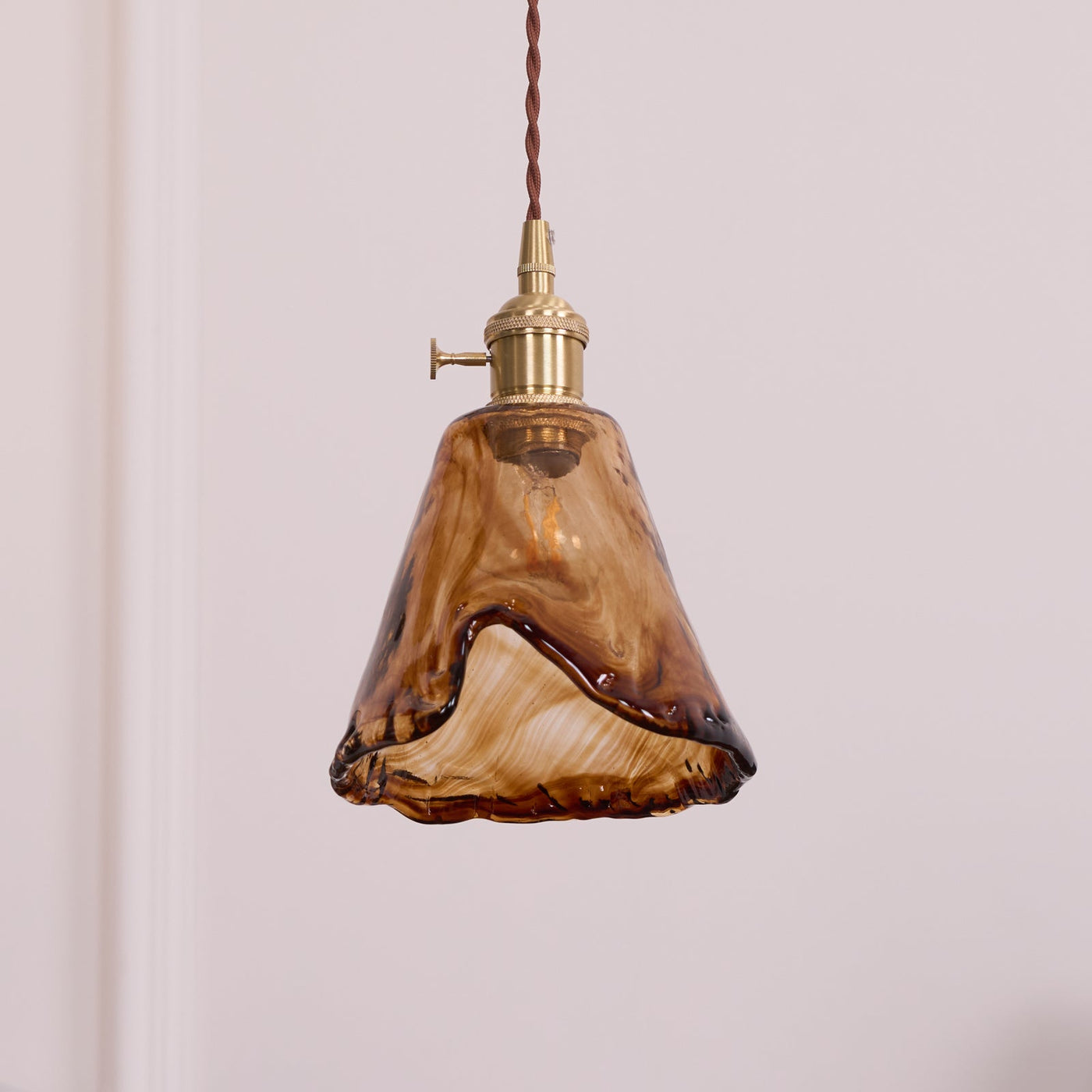 Delira Hanglamp Glas Messing Vintage