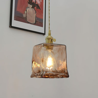 Delira Hanglamp Glas Messing Vintage