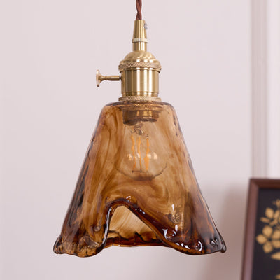 Delira Hanglamp Glas Messing Vintage