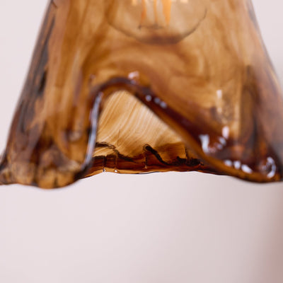 Delira Hanglamp Glas Messing Vintage