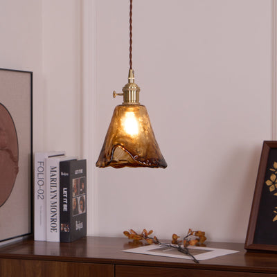 Delira Hanglamp Glas Messing Vintage