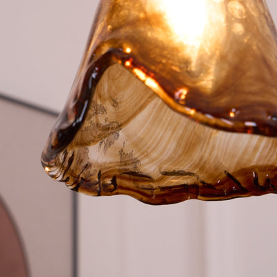 Delira Hanglamp Glas Messing Vintage