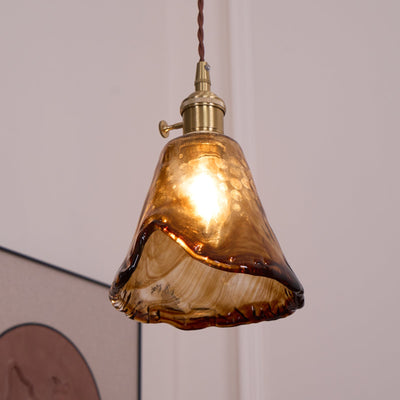 Delira Hanglamp Glas Messing Vintage